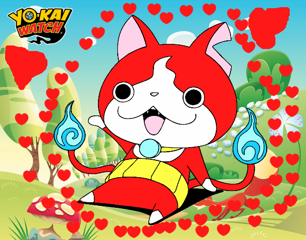 Jibanyan saludando