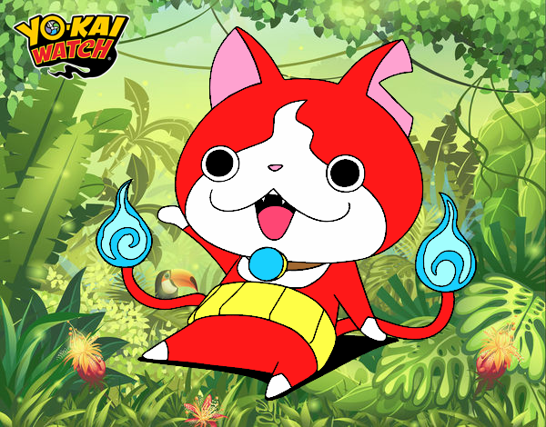 Jibanyan saludando