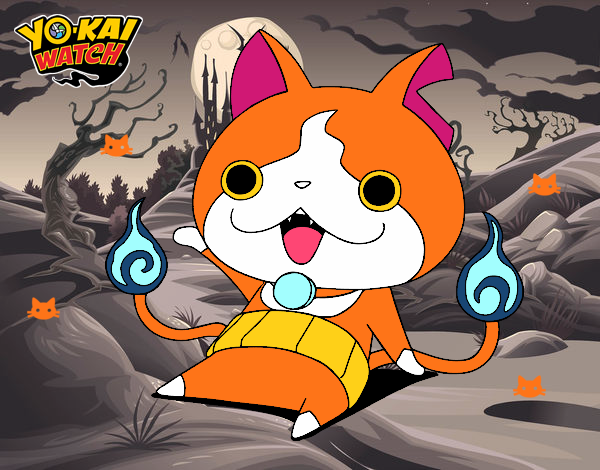 Jibanyan saludando