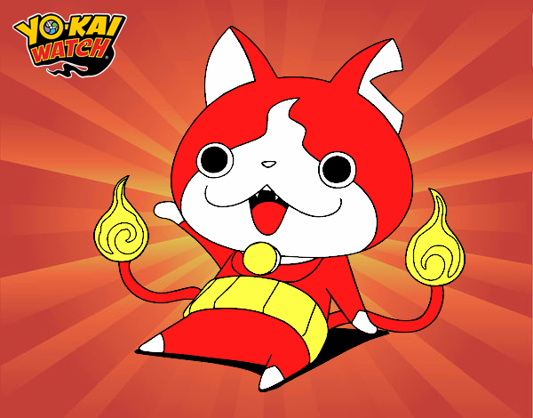 Jibanyan saludando