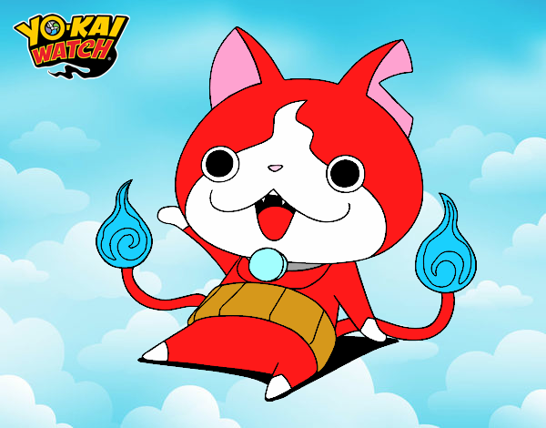 Jibanyan saludando