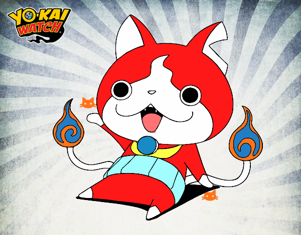 Jibanyan saludando