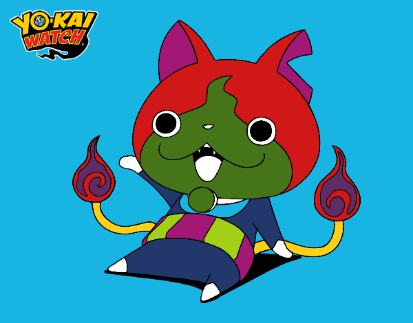 Jibanyan saludando