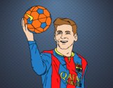Dibujo Lionel Messi pintado por fredyj11