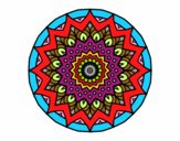 Dibujo Mandala creciente pintado por JC2016
