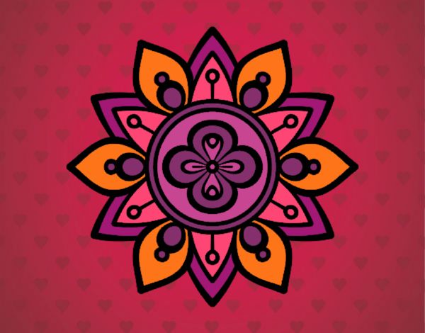 Dibujo Mandala flor de loto pintado por amalia