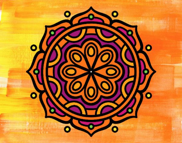 Dibujo Mandala para meditar pintado por amalia