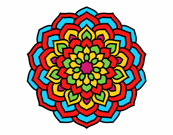 Dibujo Mandala pétalos de flor pintado por 58723176