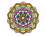 Dibujo Mandala pétalos de flor pintado por fakita