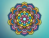 Dibujo Mandala pétalos de flor pintado por fakita