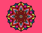 Dibujo Mandala simetría sencilla pintado por Caronte