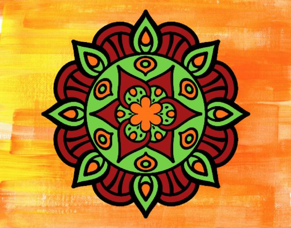 Dibujo Mandala vida vegetal pintado por amalia