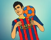Dibujo Neymar Barça pintado por fredyj11