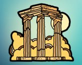 Dibujo Templo de Zeus Olímpico pintado por mucho