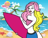 Barbie va a surfear