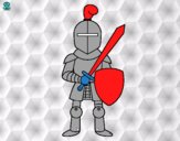 Dibujo Caballero con espada y escudo pintado por magp13