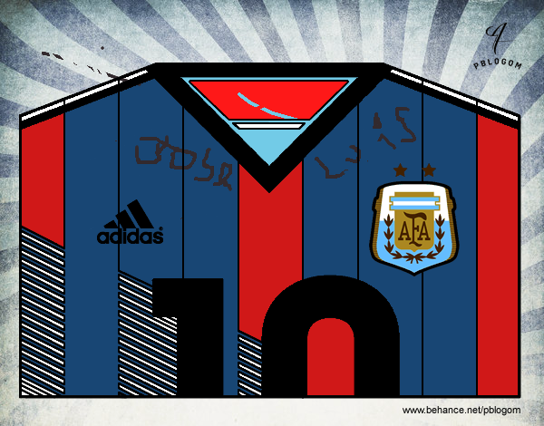 Camiseta del mundial de fútbol 2014 de Argentina