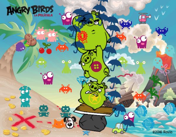 Cerdos verdes de Angry Birds