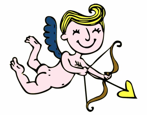 Cupido contento con flecha