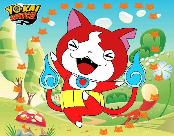 Jibanyan feliz