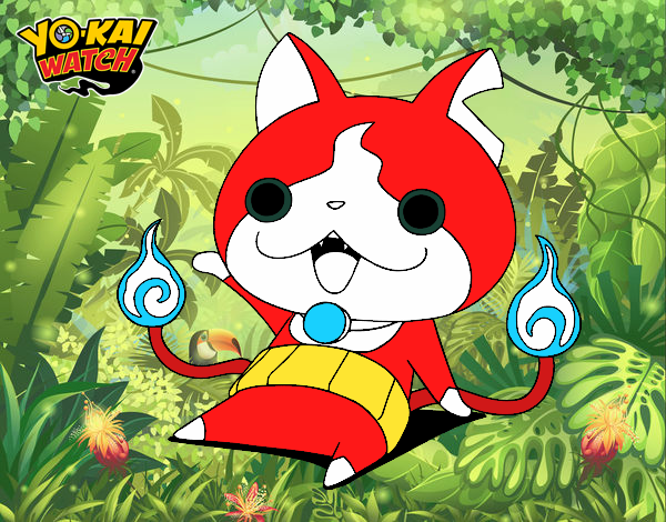 Jibanyan saludando