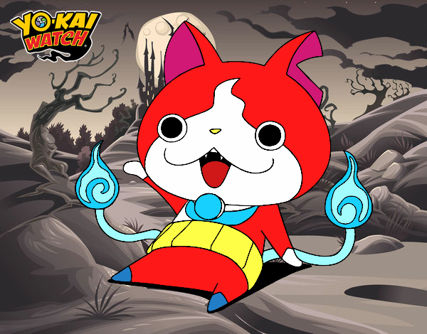 Jibanyan saludando