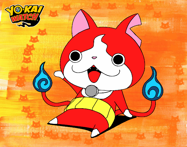 Jibanyan saludando