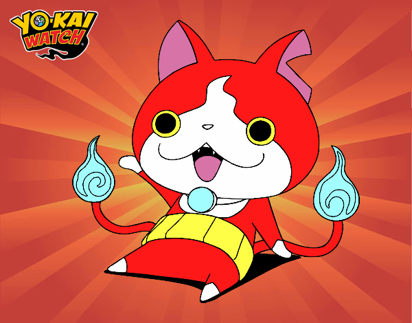 Jibanyan saludando