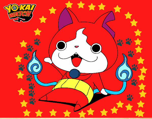 Jibanyan saludando