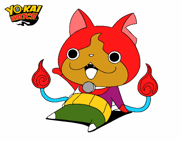 Jibanyan saludando