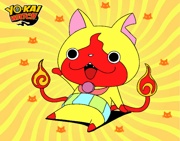 Jibanyan saludando