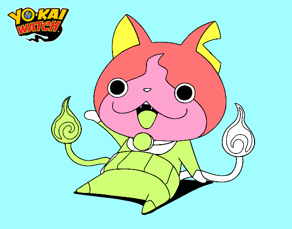 Jibanyan saludando