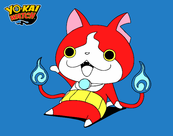 Jibanyan saludando