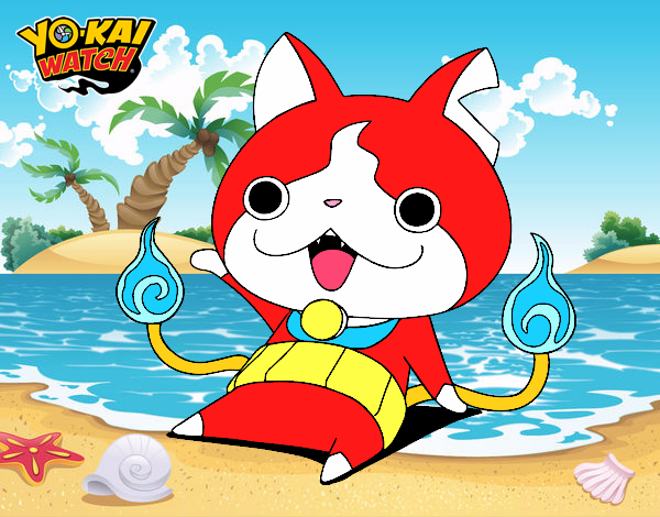 Jibanyan saludando