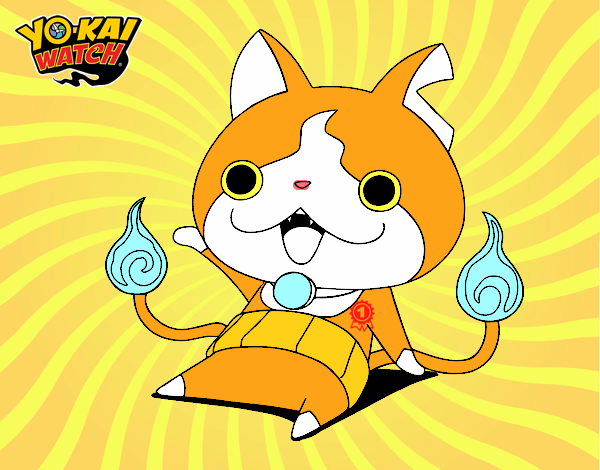 Jibanyan saludando