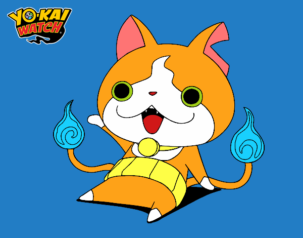 Jibanyan saludando