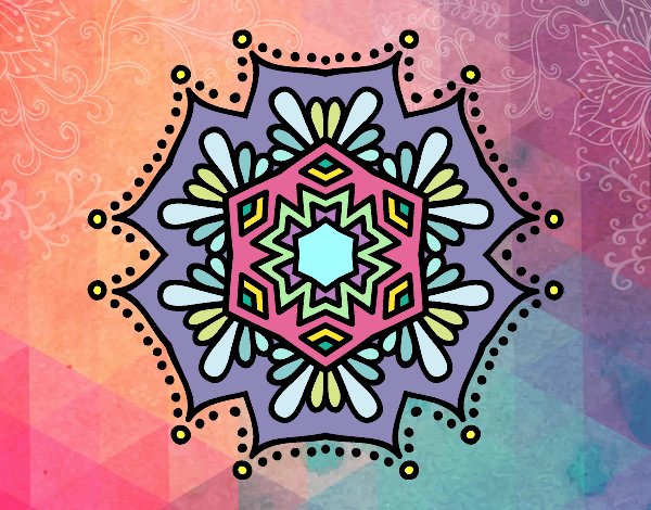 Mandala flor simétrica