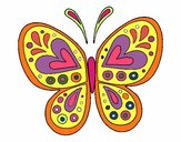 Dibujo Mandala mariposa pintado por Paola200