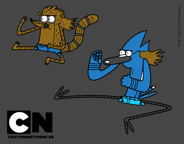 Mordecai y Rigby karatekas