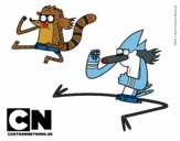 Mordecai y Rigby karatekas