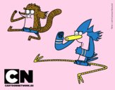 Mordecai y Rigby karatekas