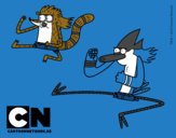 Mordecai y Rigby karatekas