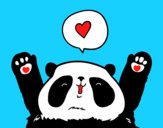 Dibujo Panda enamorado pintado por Yeric12