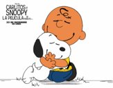 Snoopy y Carlitos abrazados