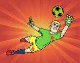Dibujo Un portero de fútbol pintado por Griezmann