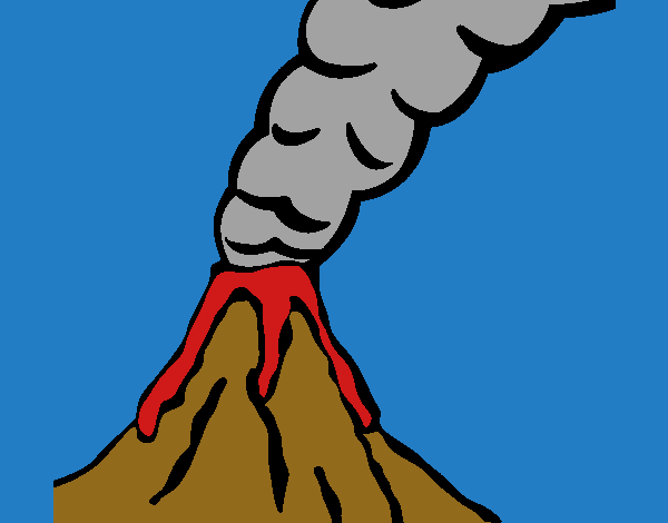 Dibujo Volcán pintado por carlitoslo