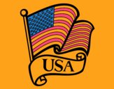 Dibujo Bandera de los Estados Unidos pintado por danielalo