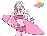 Barbie con tabla de surf