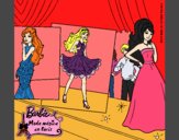 Dibujo Barbie, desfilando por la pasarela pintado por elisan