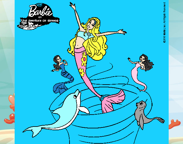 Barbie sirena contenta